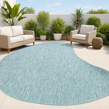 Evan Modern Rustic Organic Curve Indoor/Outdoor Area Rug